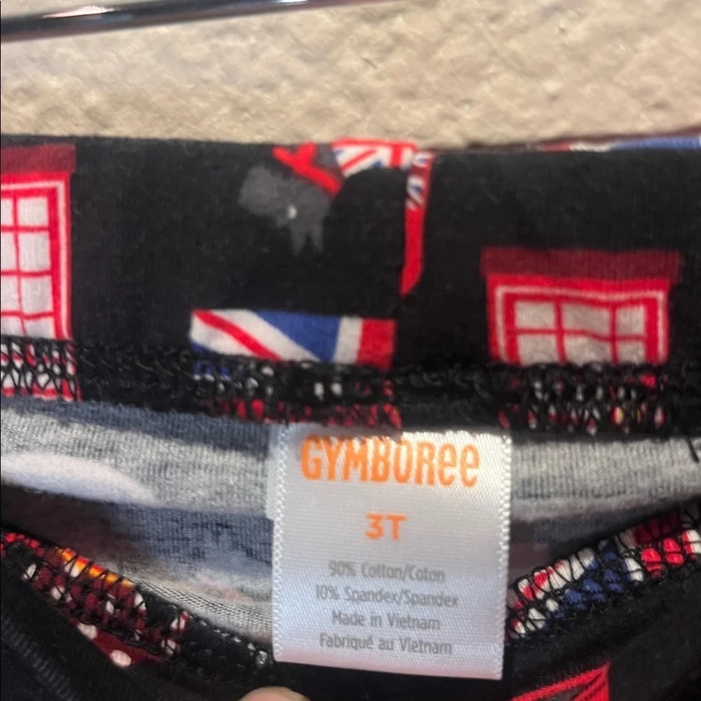 Gymboree Girl’s London Calling Scotty Dog Phone Booth Leggings Set Size 3T